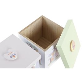 DKD Home Decor Decoración Kids Baobab Blanco Azul 11.5 x 11 x 11.5 cm (6 Unidades)