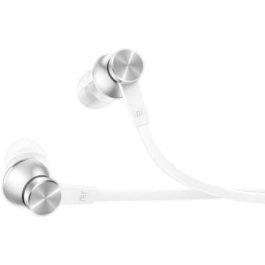Xiaomi ZBW4355TY Auriculares In-Ear Basic, con Micrófono, Jack 3.5mm, Cable Plano Anti-Enredos, Diseño Aluminio Plateado, Compatible Android/iOS