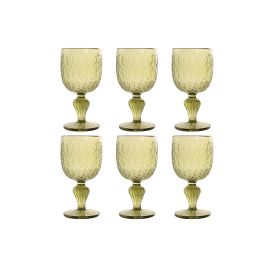 DKD Home Decor Copa Tropical Verde Cristal 340ml 8 x 17 cm Set de 6 apto lavavajillas Precio: 21.6900002. SKU: B1CJ82DNK9