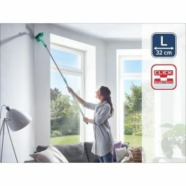 Leifheit 41524 - Cabeza de lobo polvoriento triangular 26 cm - Sistema Click - Limpieza con agua corriente