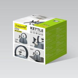 Tetera Feel Maestro MR-1302-GREY Negro Gris Acero Inoxidable 2,5 L Tetera Feel Maestro MR-1302-GREY Negro Gris Acero Inoxidable 2,5 L