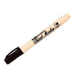 Rotulador Artline Supreme Brush Epfs Pintura Base De Agua Punta Tipo Pincel Trazo Fino Marron Oscuro 12 unidades