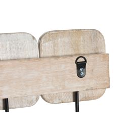 Perchero Pared Urban DKD Home Decor Blanco Rozado Negro 7 x 17 x 41 cm Perchero Pared Urban DKD Home Decor Blanco Rozado Negro 7 x 17 x 41 cm