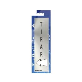 Normaluz Cartel informativo "tirar" acero inoxidable adhesivo 0.8mm 5x20cm Precio: 2.95000057. SKU: S7907009