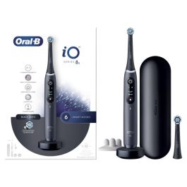 Oral-B iO 8S Cepillo dental vibratorio Adulto Negro con 2 cabezales y maleta de viaje