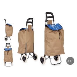 Carro de Compra Kinvara 2 Ruedas, 88x10.5x35.5 cm, 33L, Metal y Plástico (6 Unidades)