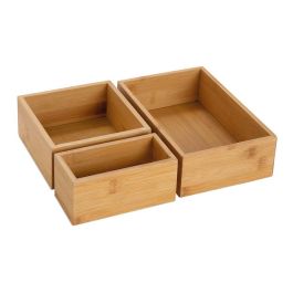 Andrea House Set 3 cajas almacenaje ax73022 Rectangular Cuadrada Madera 30 x 23 x 7 cm Precio: 13.89000019. SKU: B1G2KHV2AB