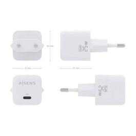 AISENS - CARGADOR GaN 25W, 1xUSB-C PD3.0 QC4.0, BLANCO AISENS - CARGADOR GaN 25W, 1xUSB-C PD3.0 QC4.0, BLANCO