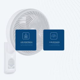 Daewoo Ventilador de Pared 10 Pulgadas 25 cm, 80W Alta Velocidad con Mando a Distancia