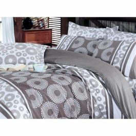 Juego de cama AUC8681181719855 - 1 funda nórdica 220x240 cm + 2 fundas almohada 60x60 cm - 100% Algodón Reforzado Marrón