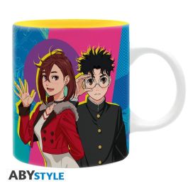Abystyle Taza Dan Da Dan: Momo Ayase y Ken Takakura (Okarun) Licencia Oficial, Cerámica 320 ml, Apta Lavavajillas y Microondas, Regalo Ideal