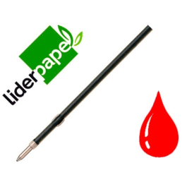 Liderpapel Recambio Bolígrafo Gummy Touch Retráctil 1,0 mm Tinta Roja Bolsa de 10 Unidades Precio: 1.49999949. SKU: B1CZLR52T7