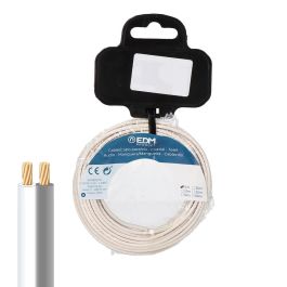 Edm Carrete cable paralelo 2x0,75 mm² blanco/gris audio 50 m