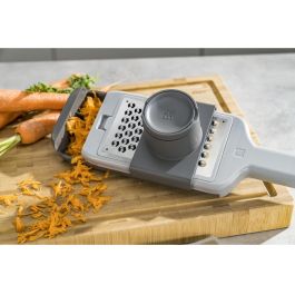 Zwilling Z-Cut Multirallador 7 en 1 de Cocina Multifunción Manual, para Frutas y Verduras, Color Gris