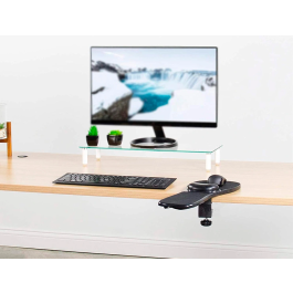 Q-connect Reposabrazos Ergonómico con Alfombrilla de Ratón y Apoyo de Muñeca Color Negro 220x140x480 mm