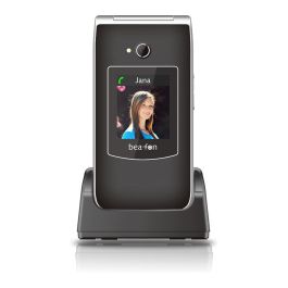 bea-fon SL645 LTE Teléfono Móvil Concha 4G Negro Plata 7.11 cm (2.8") 1.3 MP 1550 mAh