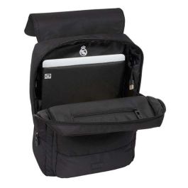 Safta Mochila con Solapa Portátil 13,3'' + USB Real Madrid Premium 29x39x12 cm