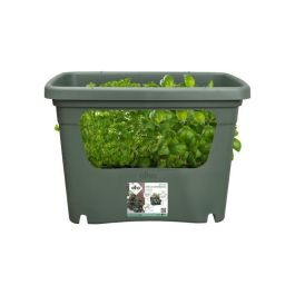 ELHO - Maceta - Green Basics Stack & Grow Large - Verde hoja - Exterior - L 35.1 x W 50.9 x H 35.7 cm