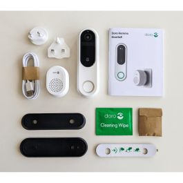 Doro Hemma Timbre de Puerta Inalámbrico Wi-Fi Video 2K Batería Integrada 7000mAh IP65 Blanco