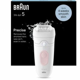 Braun Silk-épil 5-000 BRA1735802436122 Depiladora Eléctrica Inalámbrica, Resistente al Agua, 2 Velocidades, Rosa/Blanco