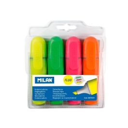 Milán Marcadores fluorescentes punta biselada, 4 colores surtidos, 4 uds Precio: 3.69000027. SKU: S7906345