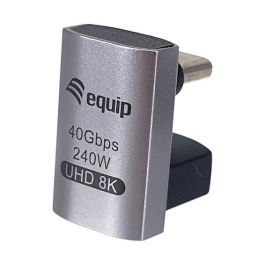 EQUIP Adaptador USB 4.0 a USB-C 40Gbps, 240W PD, Negro Gris (Pack 2)
