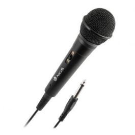 NGS SINGERFIRE Micrófono vocal Dinámico Singer Fire con cable 3m, botón ON/OFF, jack 6.3mm profesional para Karaoke, conferencias, actuaciones
