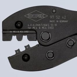 Knipex 97 52 42 Tenaza de Crimpar PreciForce para conectores MC4/EVO2, cables 4-6mm, AWG 10-12