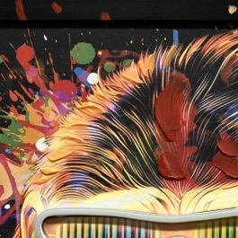 DKD Home Decor Cuadro Moderno de Lienzo LED 93x3x63 cm Multicolor/Negro con Diseño León Coche (2 Unidades)