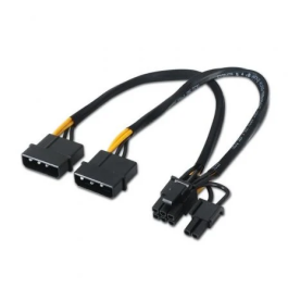 AISENS - CABLE TARJETA GRaFICA, 2XMOLEX 4PIN/M-PCI-E(MOLEX 6+2PIN)/M, 20CM Precio: 1.98999988. SKU: B1BD3P6YTY