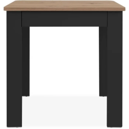 Oslo Mesa Rectangular para 4 Personas 80 x 77 x 80 cm Negro / Roble Artesanal OSLO003817