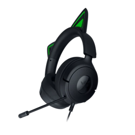 Razer RZ04-05350200-R3M1 Auriculares Kraken Kitty V3 X Negro con Orejas de Gatito, USB, Sonido 7.1 para Gaming PC/Consola