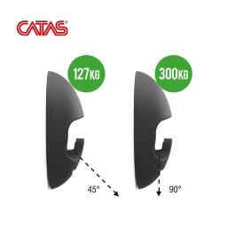 Emuca Colgador de pared Napier, Pintado negro, Plástico