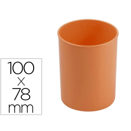Faibo Cubilete Portalápices Escolar de Plástico Naranja Pastel, Diámetro 78 mm y Alto 100 mm, Resistente y Reciclable Precio: 1.49999949. SKU: B1CASDNP7Q