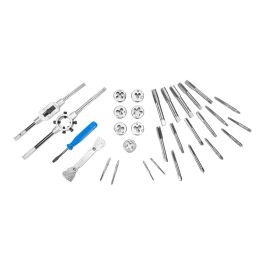 Workpro: Juego de 32 Machos y Terrajas Métricas para Reparación de Roscas Internas y Externas, con Caja de Metal