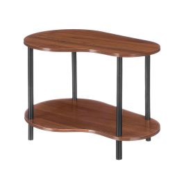 Giftdecor Mesa Auxiliar de Forma Doble de Madera y Metal Marrón y Negro 57x41x37 cm Precio: 25.185545. SKU: B1FYHHZK3Z