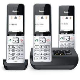 Gigaset COMFORT 500A trio Teléfono DECT/analógico con contestador automático y 3 terminales Negro/Plata