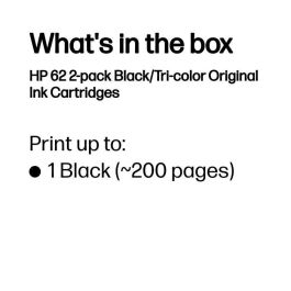 HP Tinta Bk- C - M - Y Envy 5604 Nº 62 Pack 2 Cuatricolor