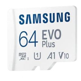 Samsung MB-MC64SA/EU Tarjeta Memoria microSD EVO Plus 2023 64GB 160MB/s Clase 10 U3 V30 A2 con Adaptador SD Samsung MB-MC64SA/EU Tarjeta Memoria microSD EVO Plus 2023 64GB 160MB/s Clase 10 U3 V30 A2 con Adaptador SD
