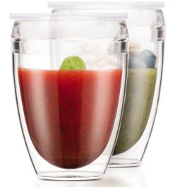 Bodum BOD0699965425968 - Juego de 2 Vasos Pavina To Go, Plástico de Doble Pared, 30 cl, Transparente, Tapa Hermética Precio: 26.49999946. SKU: B1KKXQR6RG