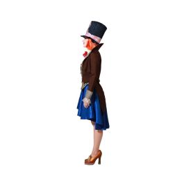 Disfraz Sombrerera Loca Marrón Adulto Mujer – Incluye Sombrero Copa, Pajarita, Chaleco, Chaqueta y Falda – Talla M-L