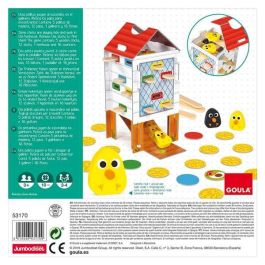 Goula Happy Chickens: Juego de Habilidad de Madera para Niños de 3 a 5 años, Encuentra los Pollitos Retirando Palos, Hasta 4 Jugadores