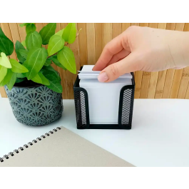 Liderpapel Taco Papel Encolado Blanco 500+75 Hojas 100x100x60 mm 80 gr