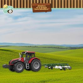 Tachan Tractor Rojo Juguete 1:32 con Apero, Fricción, Luces y Sonido T01055