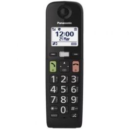 Panasonic KX-TGU112EXB Teléfono Inalámbrico Dúo, Botones Grandes, Volumen Mejorado, Compatible con Audífonos (HAC), Bloqueo de Llamadas, Negro