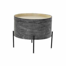 Mesita Auxiliar Urban DKD Home Decor Plateado Negro 45 x 39 x 45 cm Precio: 42.31612. SKU: S3033352