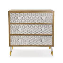 Cómoda 3 Cajones Dune Versa 40x80 cm - Madera MDF, Paulownia, Pino Cómoda 3 Cajones Dune Versa 40x80 cm - Madera MDF, Paulownia, Pino