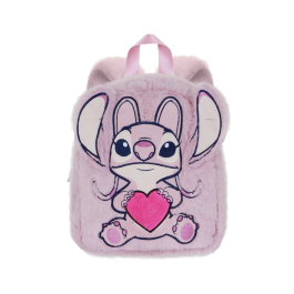 Disney Lilo y Stitch Angel Mochila Plush Heart Angel Rosa Peluche 12 x 22 x 27 cm
