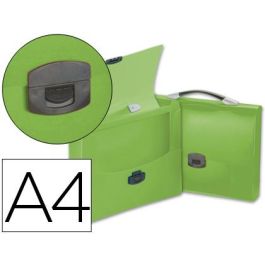 Carpeta Liderpapel Portadocumentos Broche Polipropileno Din A4 Verde Transparente Con Asa Precio: 9.6195000968. SKU: B179EW5FWM