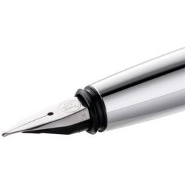 Pelikan PURA P40 Pluma Estilográfica Anthrazit de Aluminio y Acero Satinado con Sistema de Carga por Cartucho, en Caja de Regalo